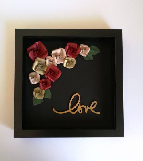 Cuadro decorativo amor y rosas