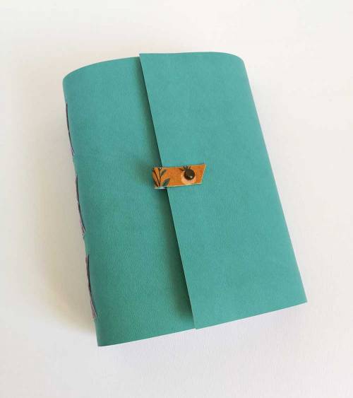 cuadernos ecopiel botánica azul conjunto