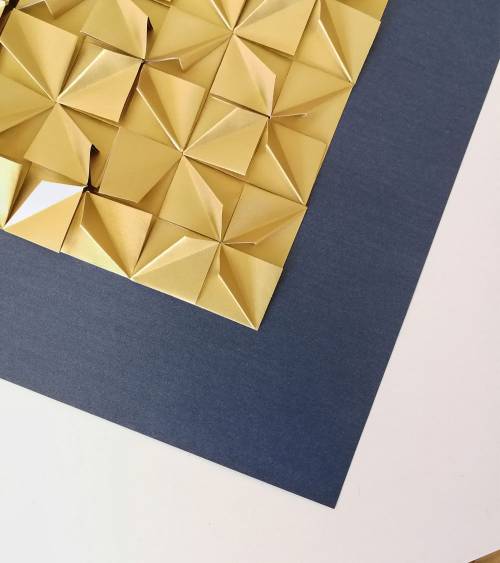 Cuadro mosaico origami ravena 03