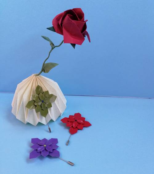 alfiler flor origami hydrangea colores 02